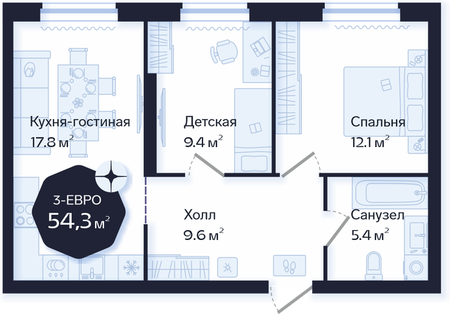 Меблировка Вариант 1