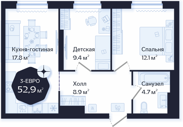 Меблировка Вариант 1